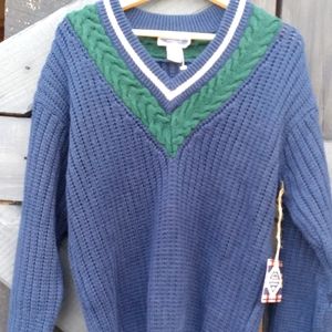 NWT Vintage Erika & CO Tennis Sweater Prep School
